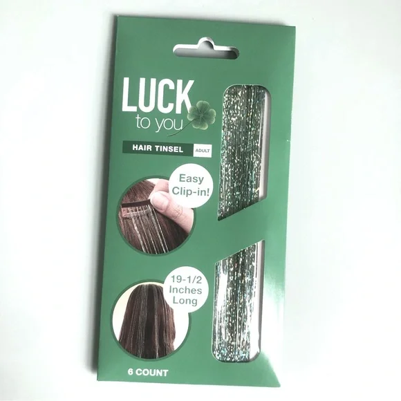 NWT - Green Hair Tinsel 6-Pack - Picture 2 of 3
